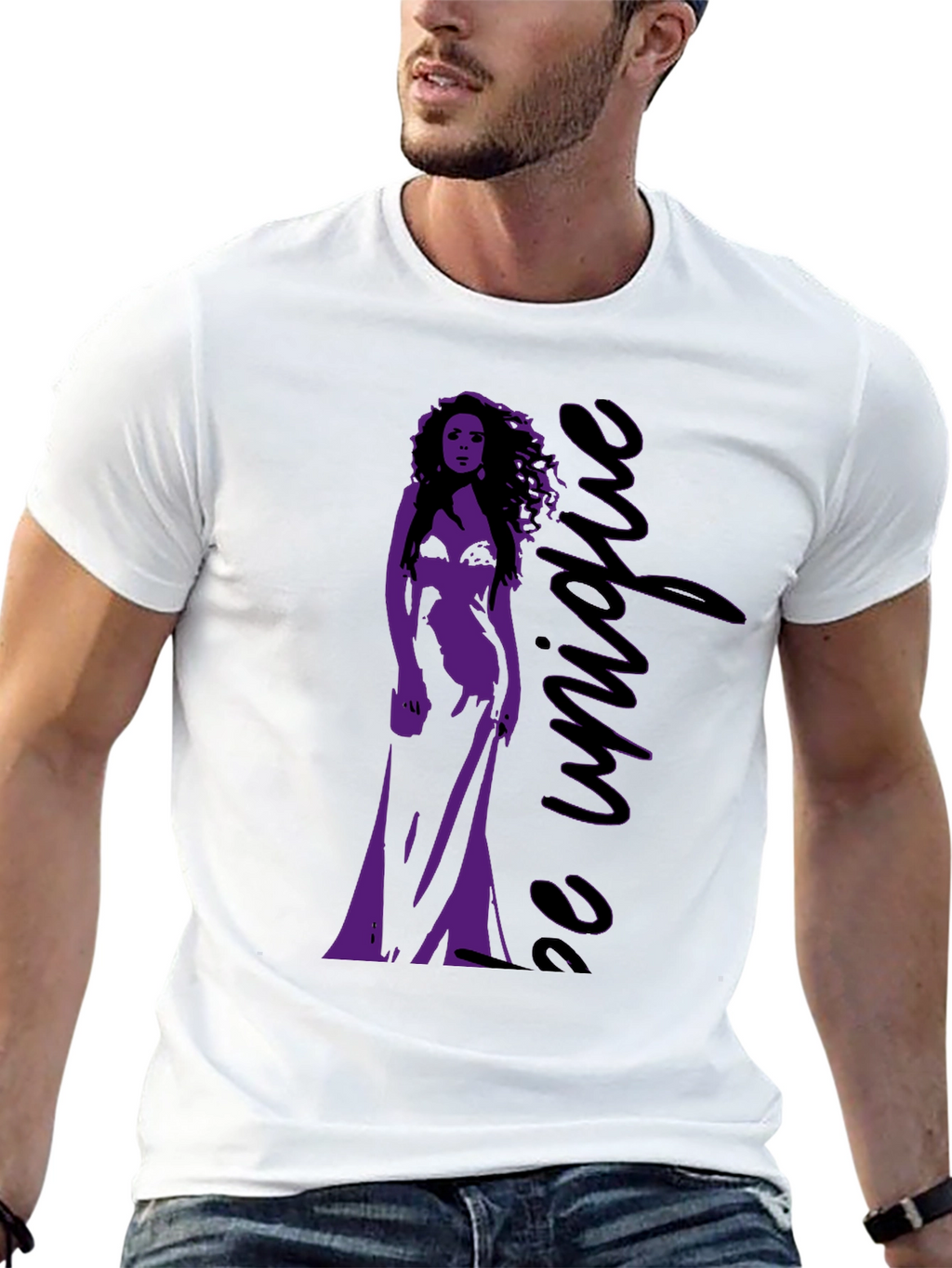 Be Unique Graphic Tee - Stylish Black T-Shirt