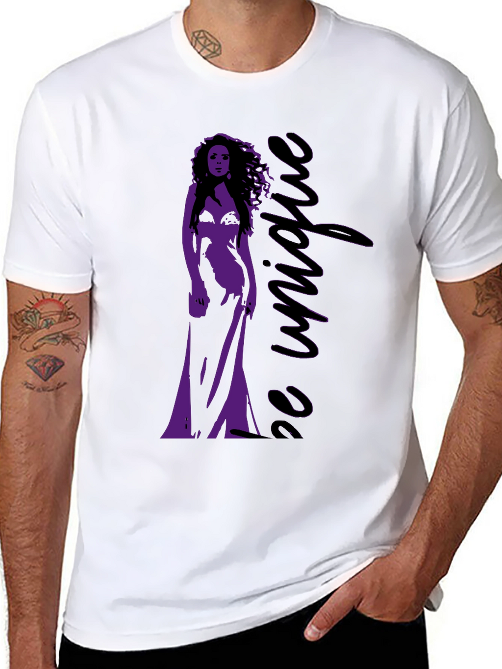 Be Unique Graphic Tee - Stylish Black T-Shirt