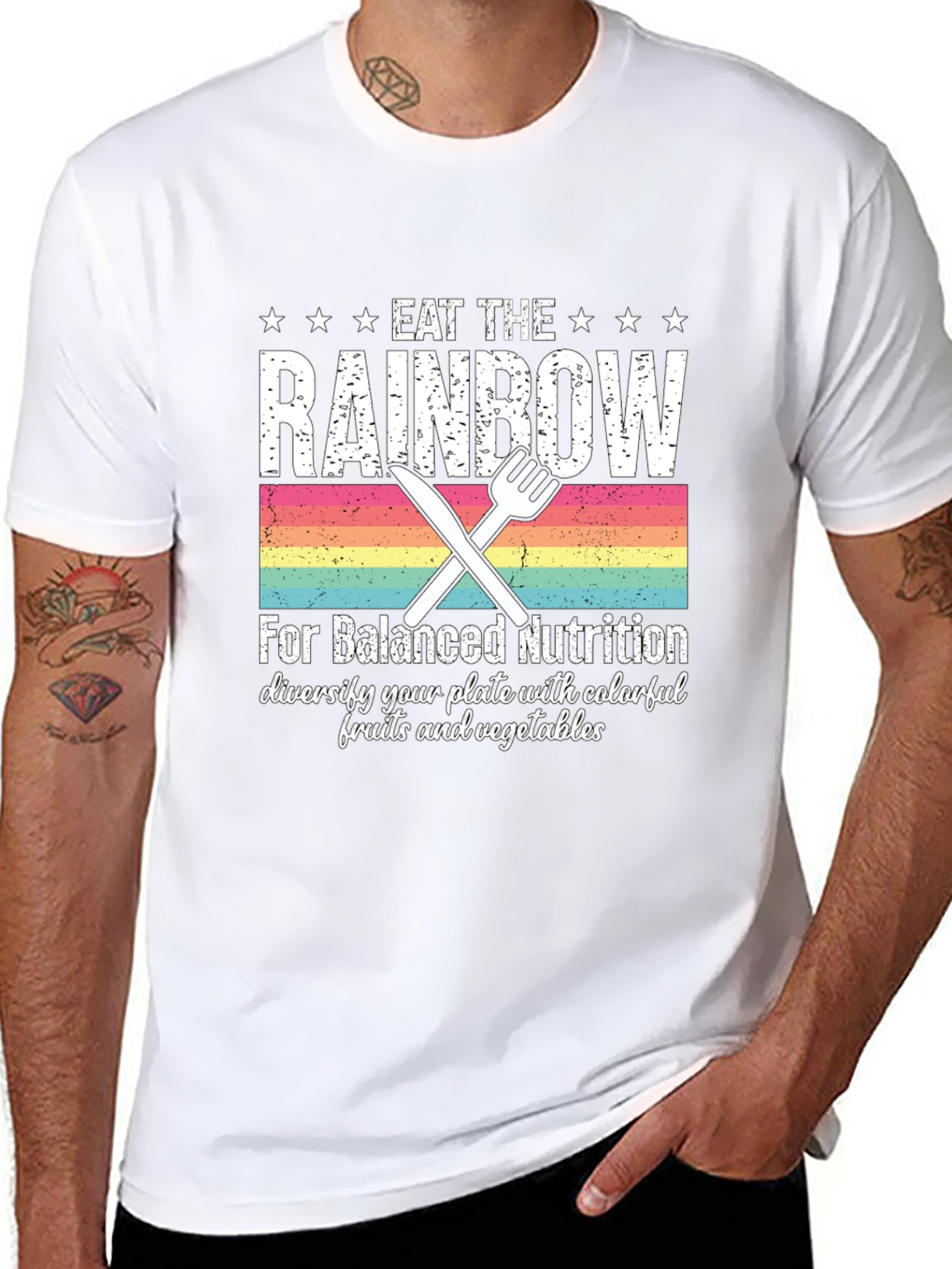 Eat the Rainbow T-Shirt - Balanced Nutrition Tee