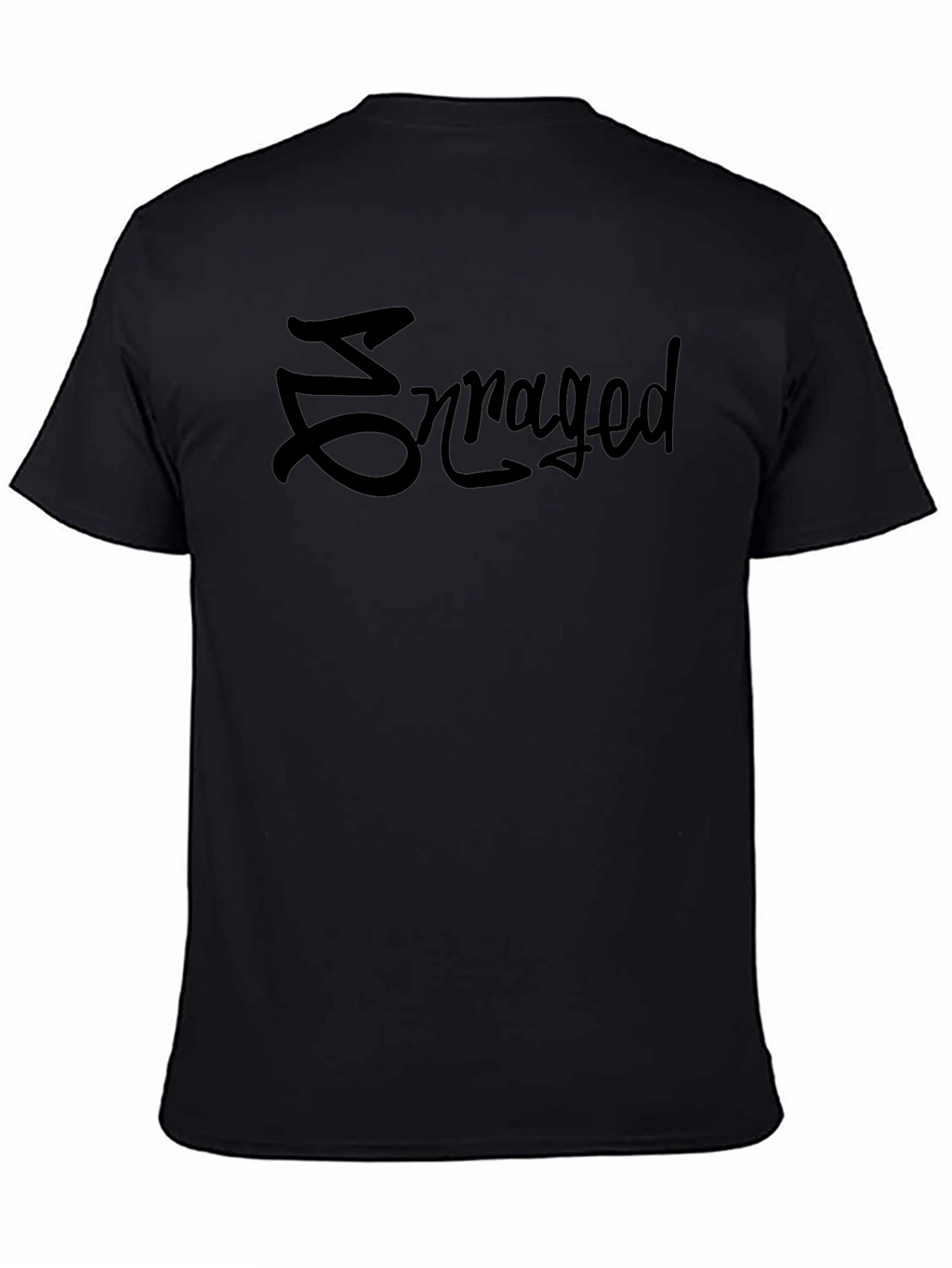 Enraged Graphic Tee - Black Cotton Comfort