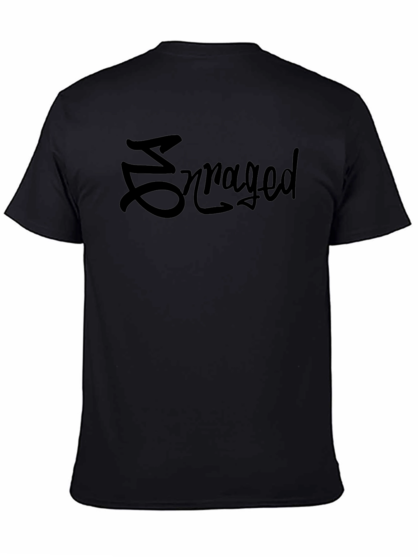 Enraged Graphic Tee - Black Cotton Comfort
