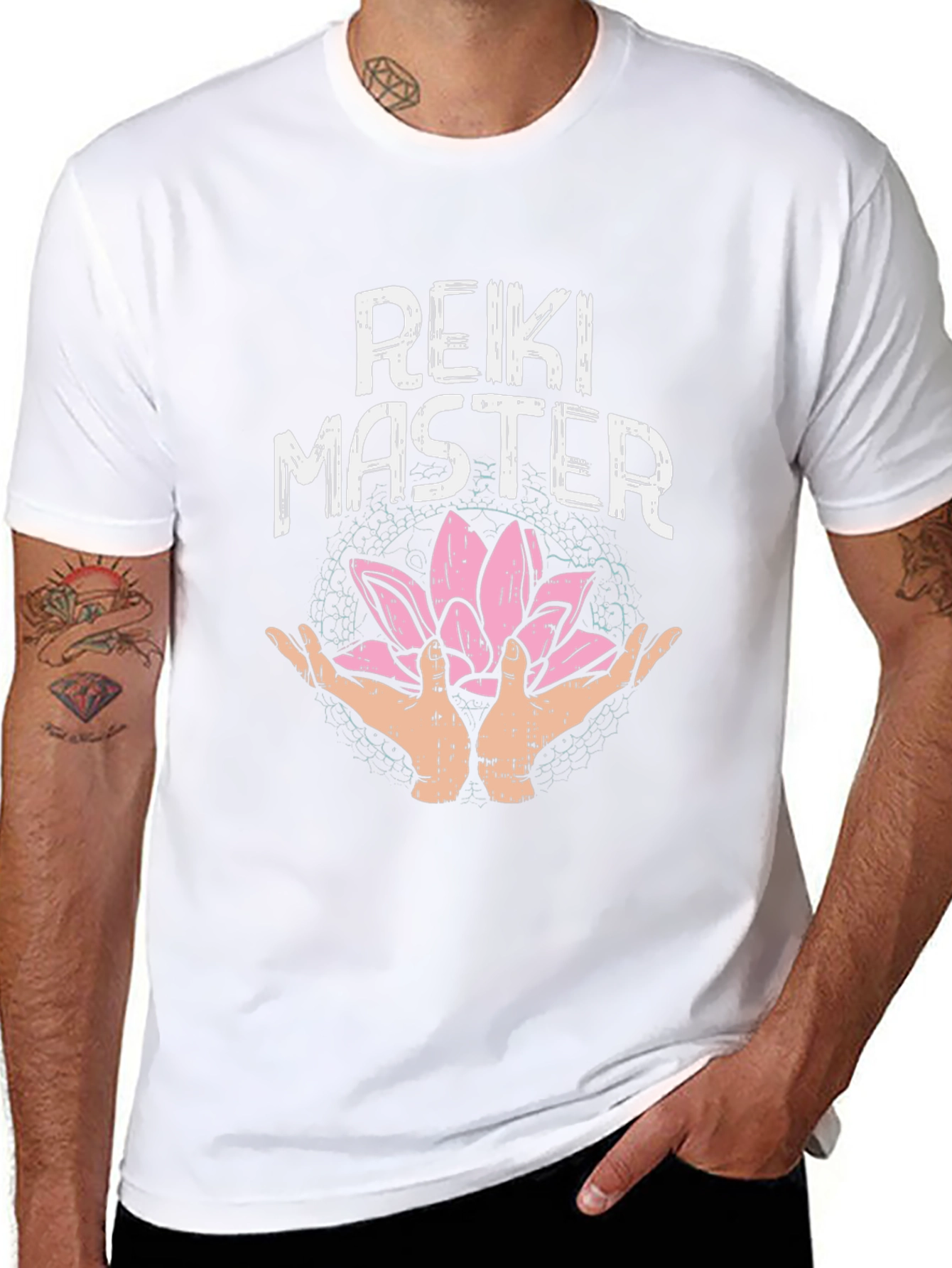 Reiki Master Lotus Flower Graphic T-Shirt