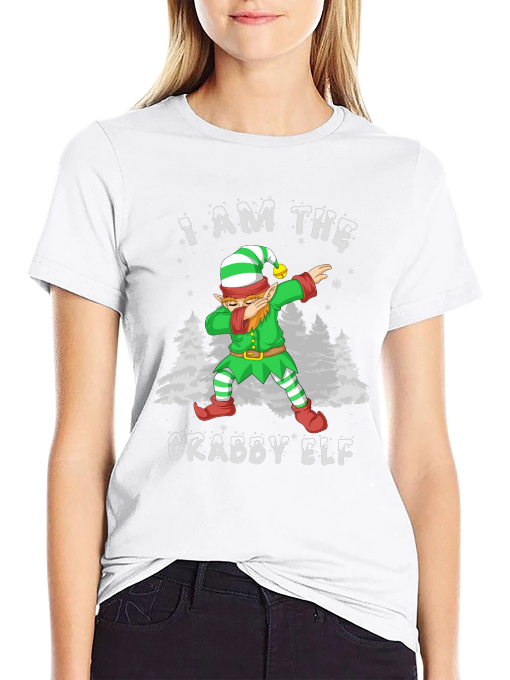 Crabby Elf Dabbing Graphic Tee