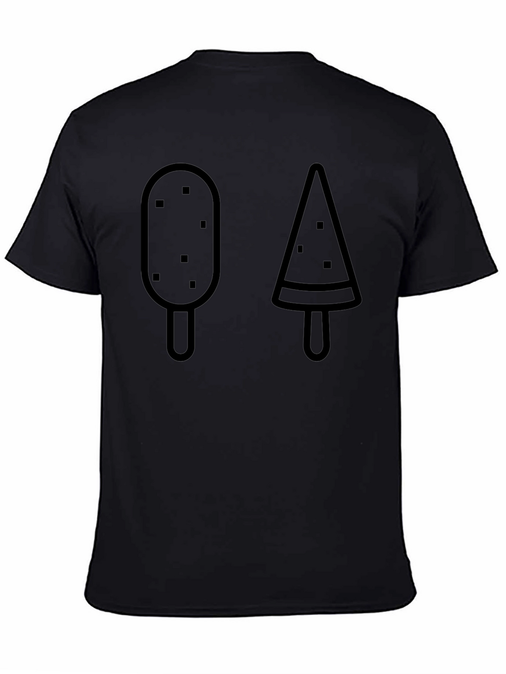 Popsicle Graphic Tee - Casual Black T-Shirt