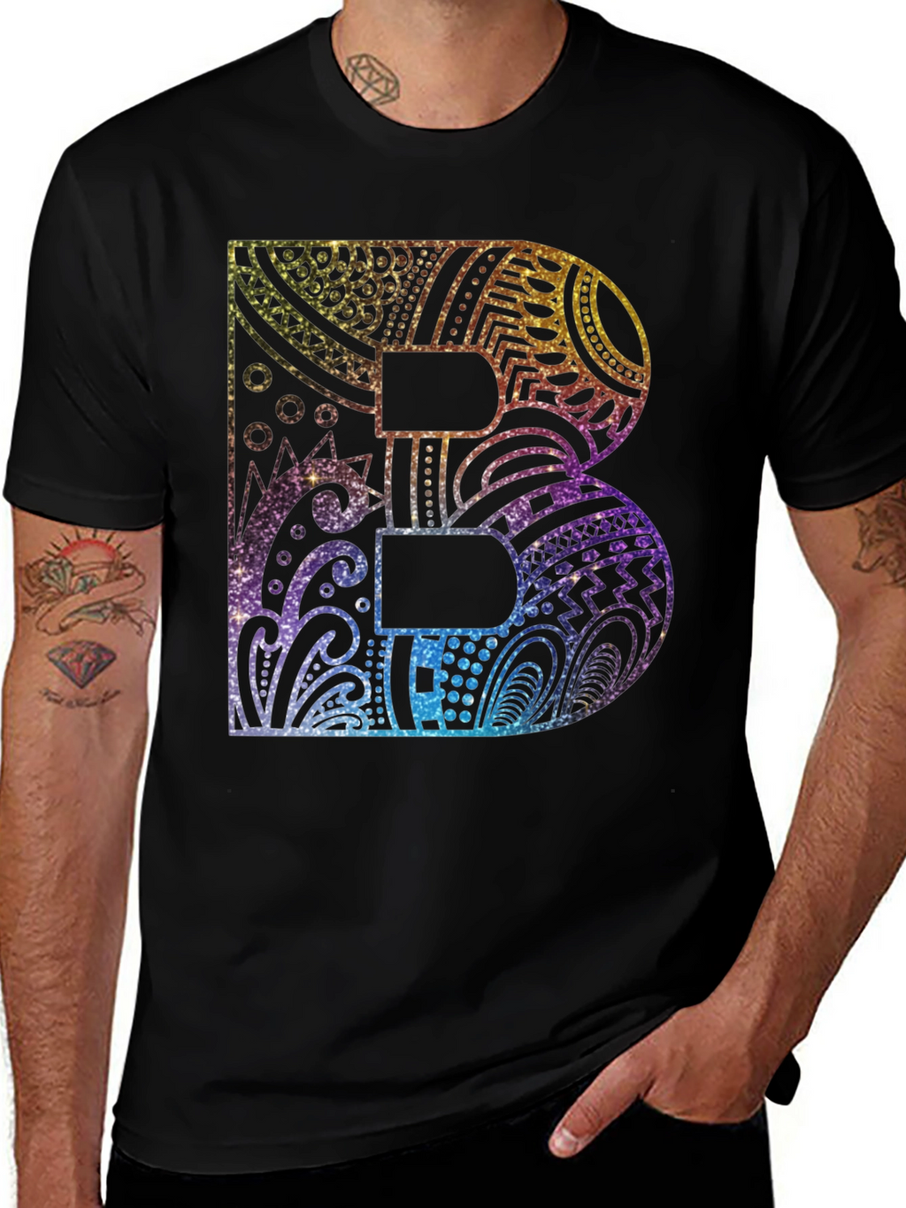 B Letter Graphic Print Tee