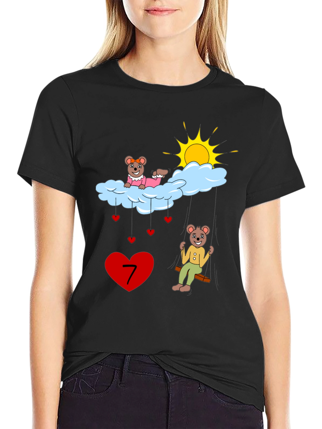 Cute Cartoon 7th Birthday T-Shirt