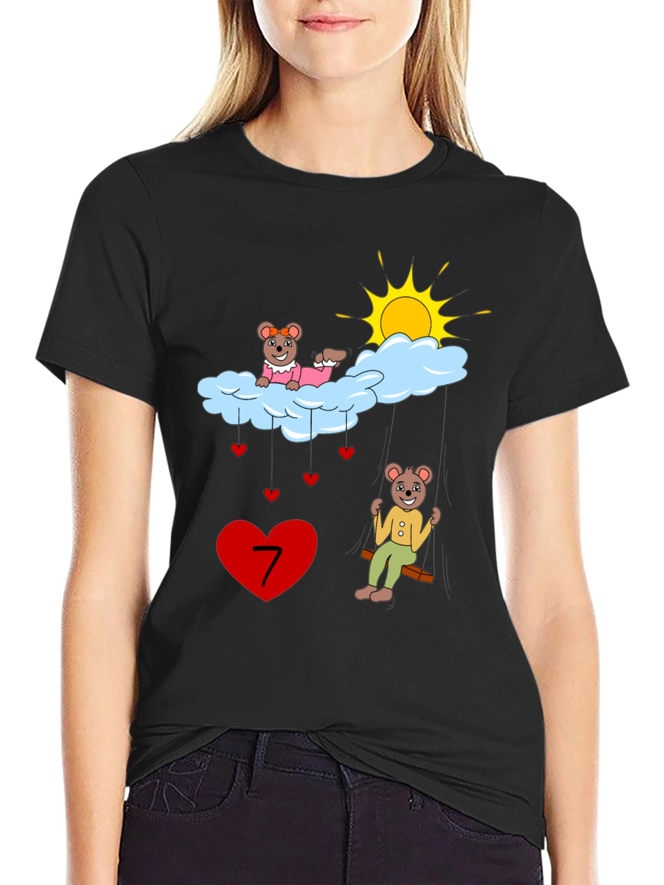 Cute Cartoon 7th Birthday T-Shirt