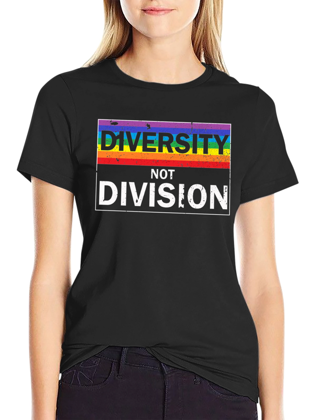 Diversity Not Division LGBTQ+ Pride T-Shirt