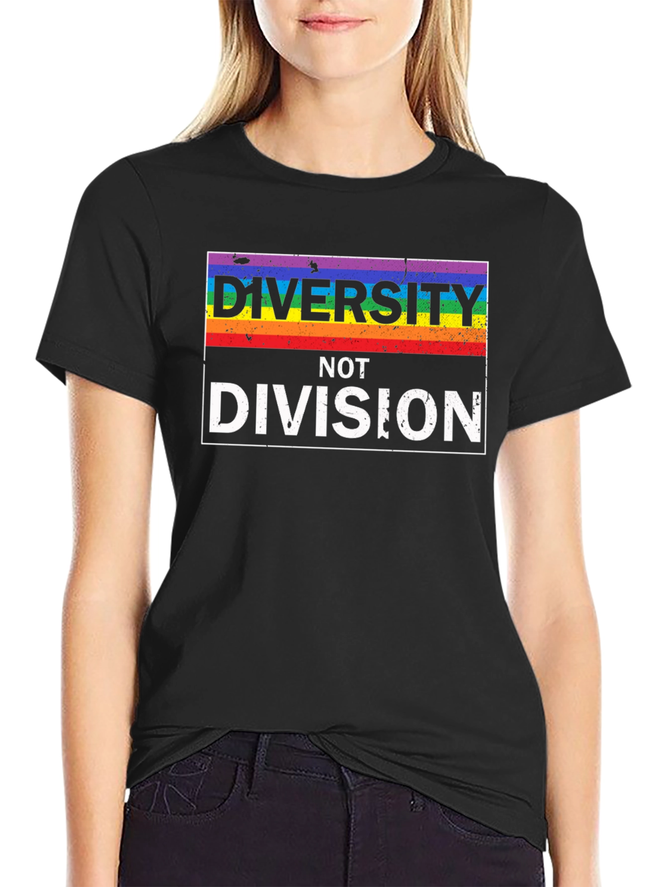 Diversity Not Division LGBTQ+ Pride T-Shirt