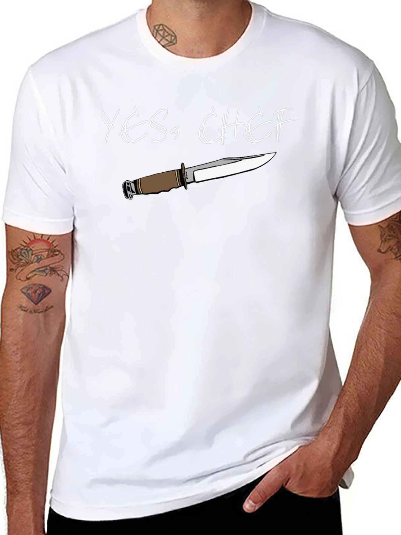 Yes Chef! Knife Graphic Tee