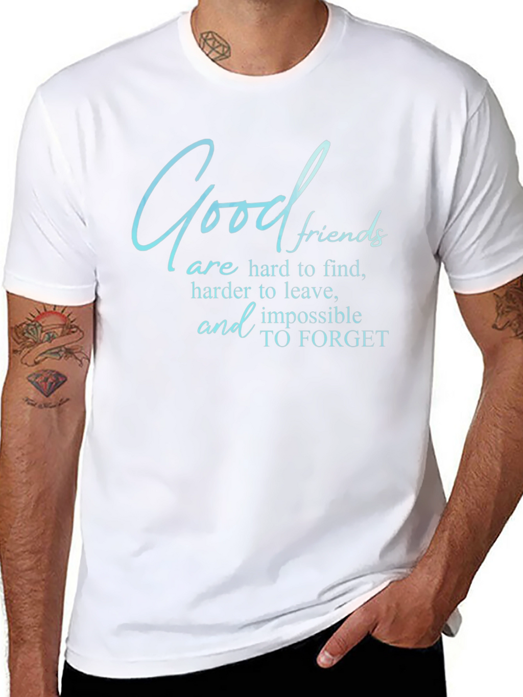 Good Friends T-Shirt - Comfortable Black Tee