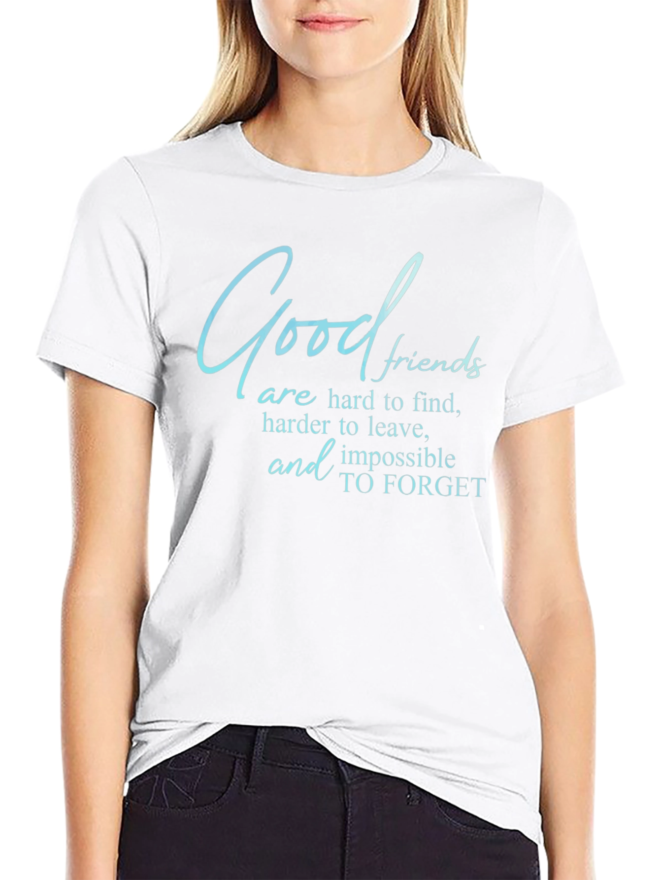 Good Friends T-Shirt - Comfortable Black Tee