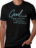 Good Friends T-Shirt - Comfortable Black Tee