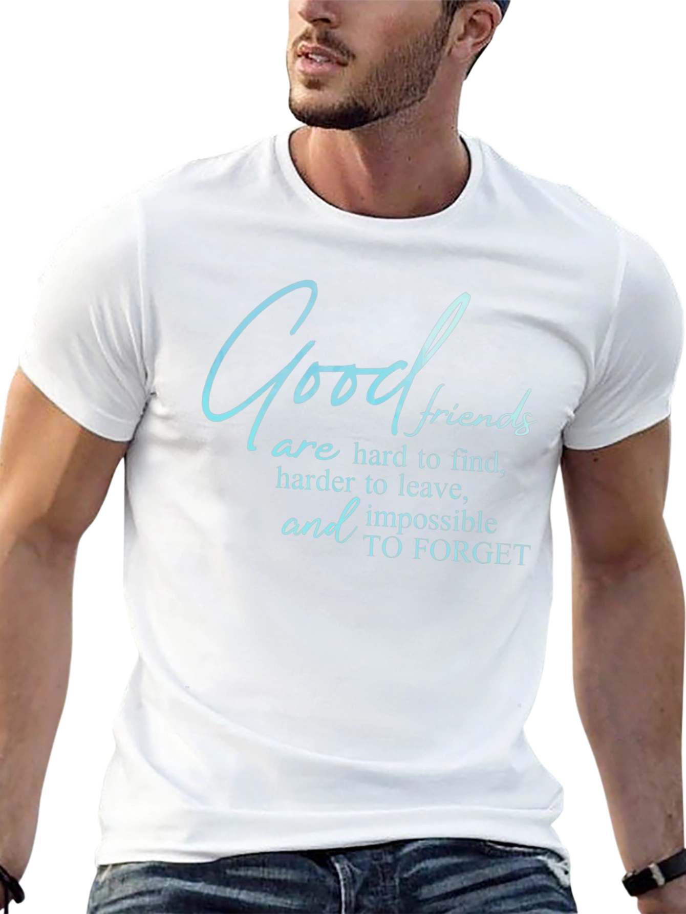 Good Friends T-Shirt - Comfortable Black Tee
