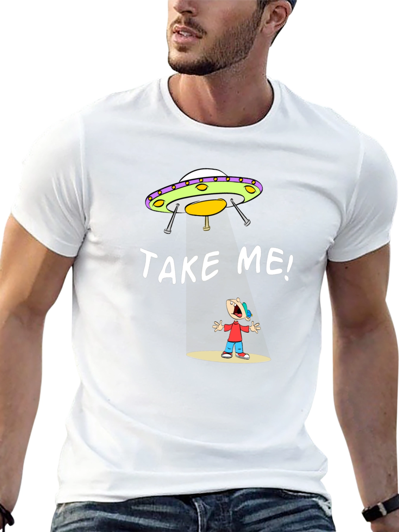 Take Me Alien Abduction Graphic T-Shirt