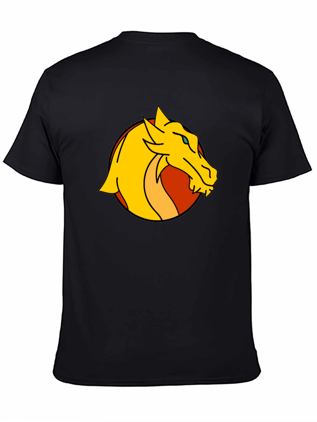 Dragon Graphic Print Black T-Shirt