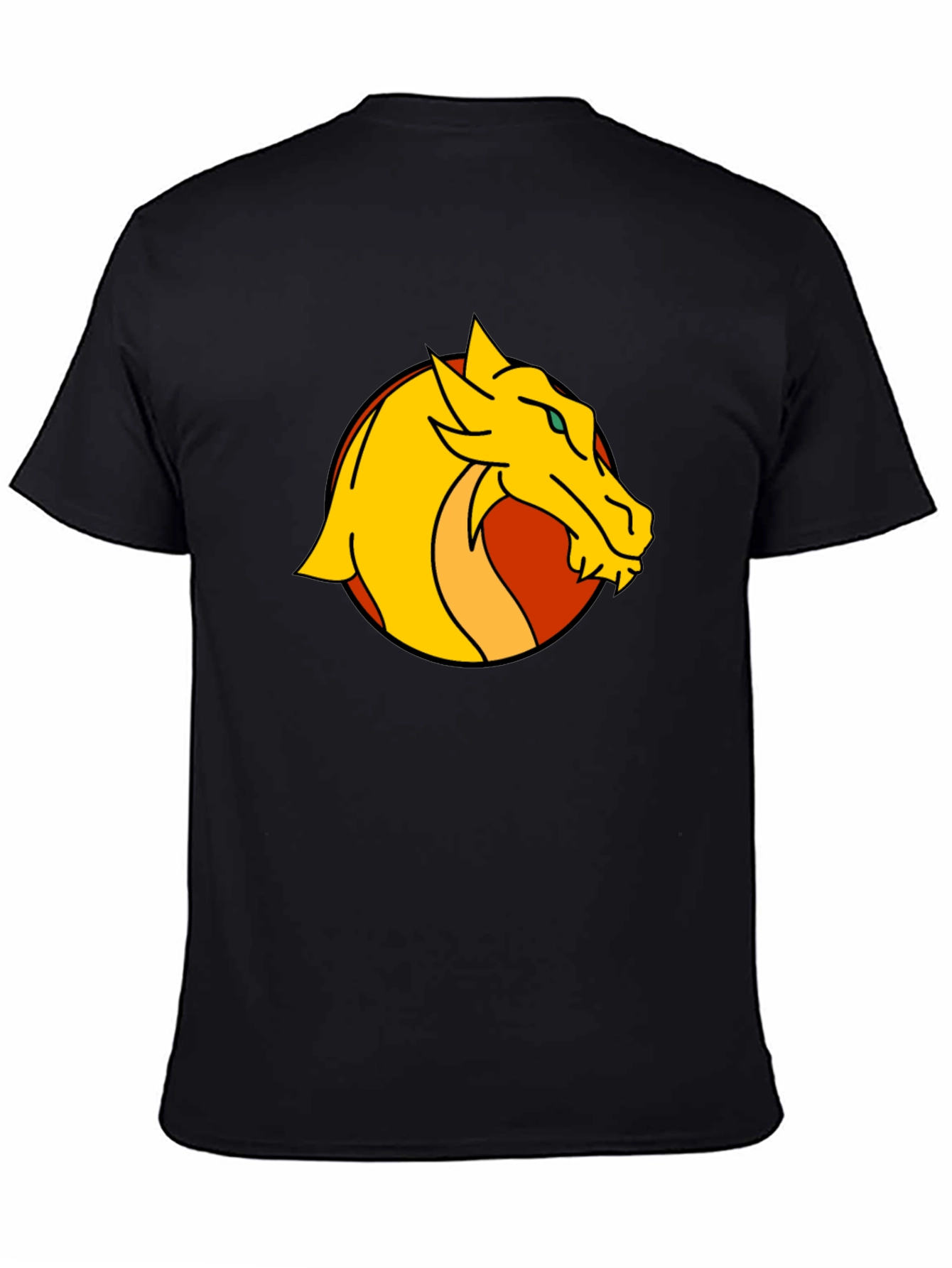 Dragon Graphic Print Black T-Shirt