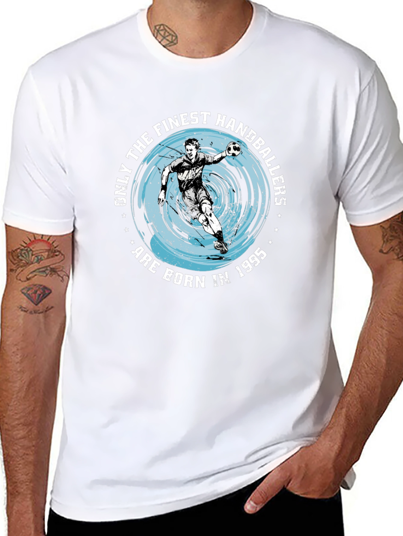 Handballer Born in 1995 Black T-Shirt