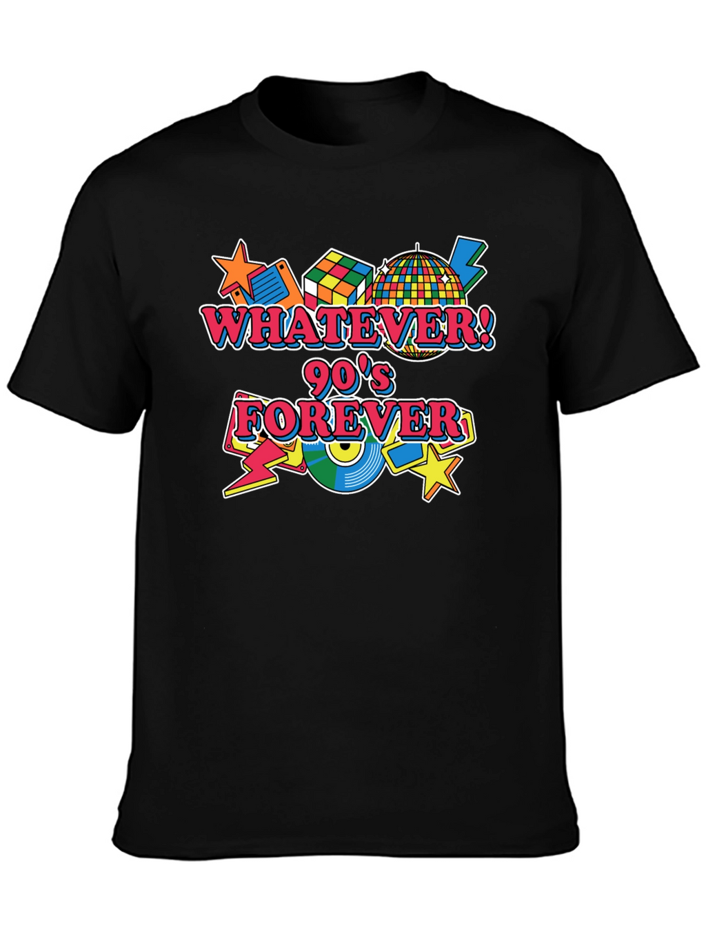 Retro 90s Forever Black T-Shirt