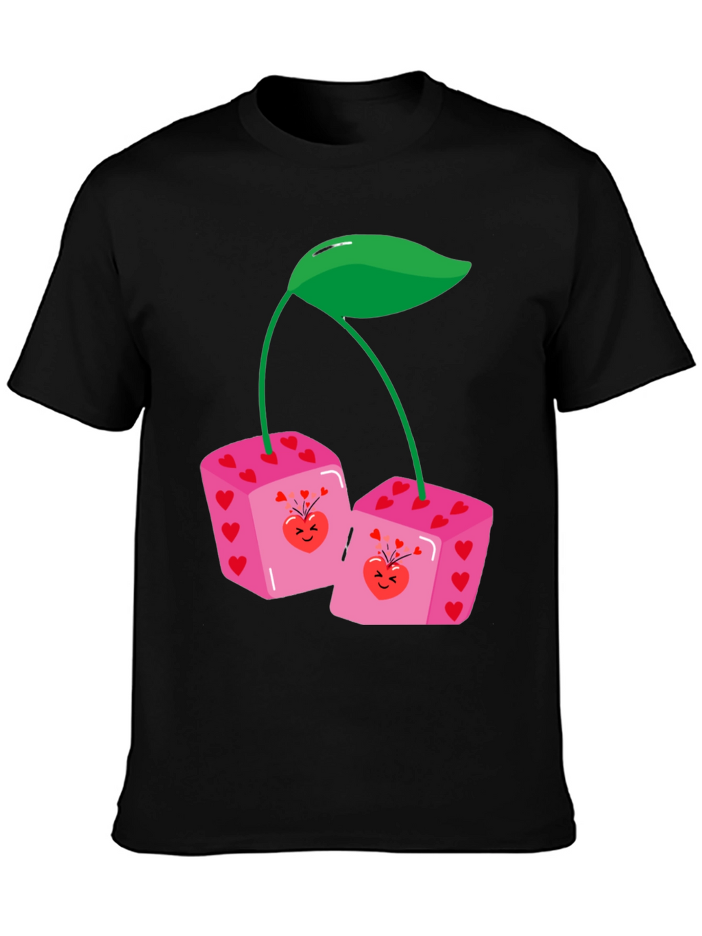 Dice Cherry Graphic Tee - Unique Statement Shirt
