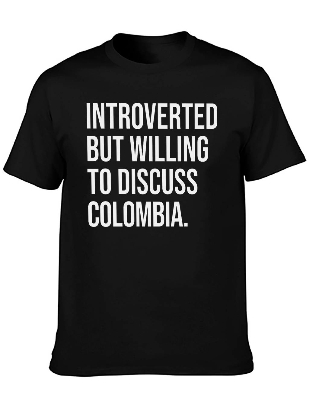 Introverted Colombia Tee - Funny Graphic T-Shirt
