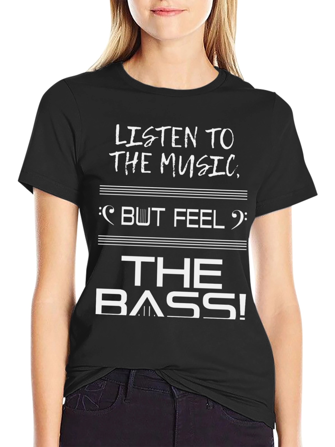 Music Lover T-Shirt - Listen to the Music Feel the Bass!