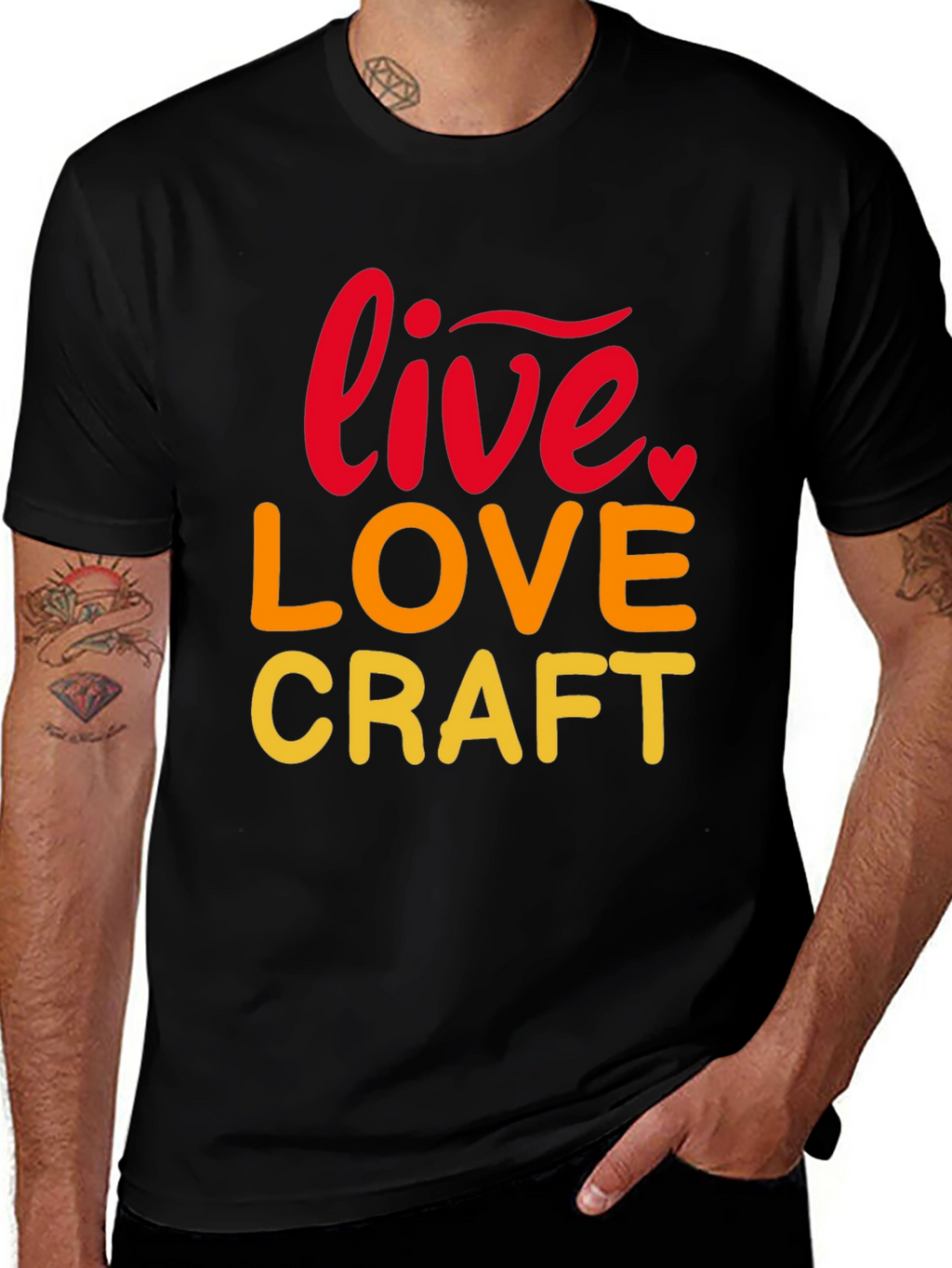 Live Love Craft Black Graphic Tee