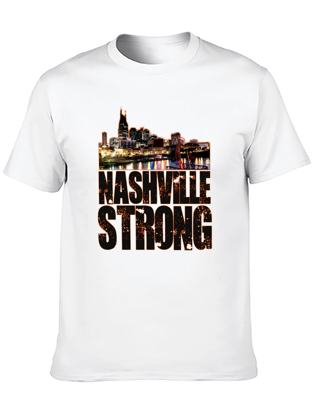 Nashville Strong Graphic Tee - Cityscape Black T-Shirt