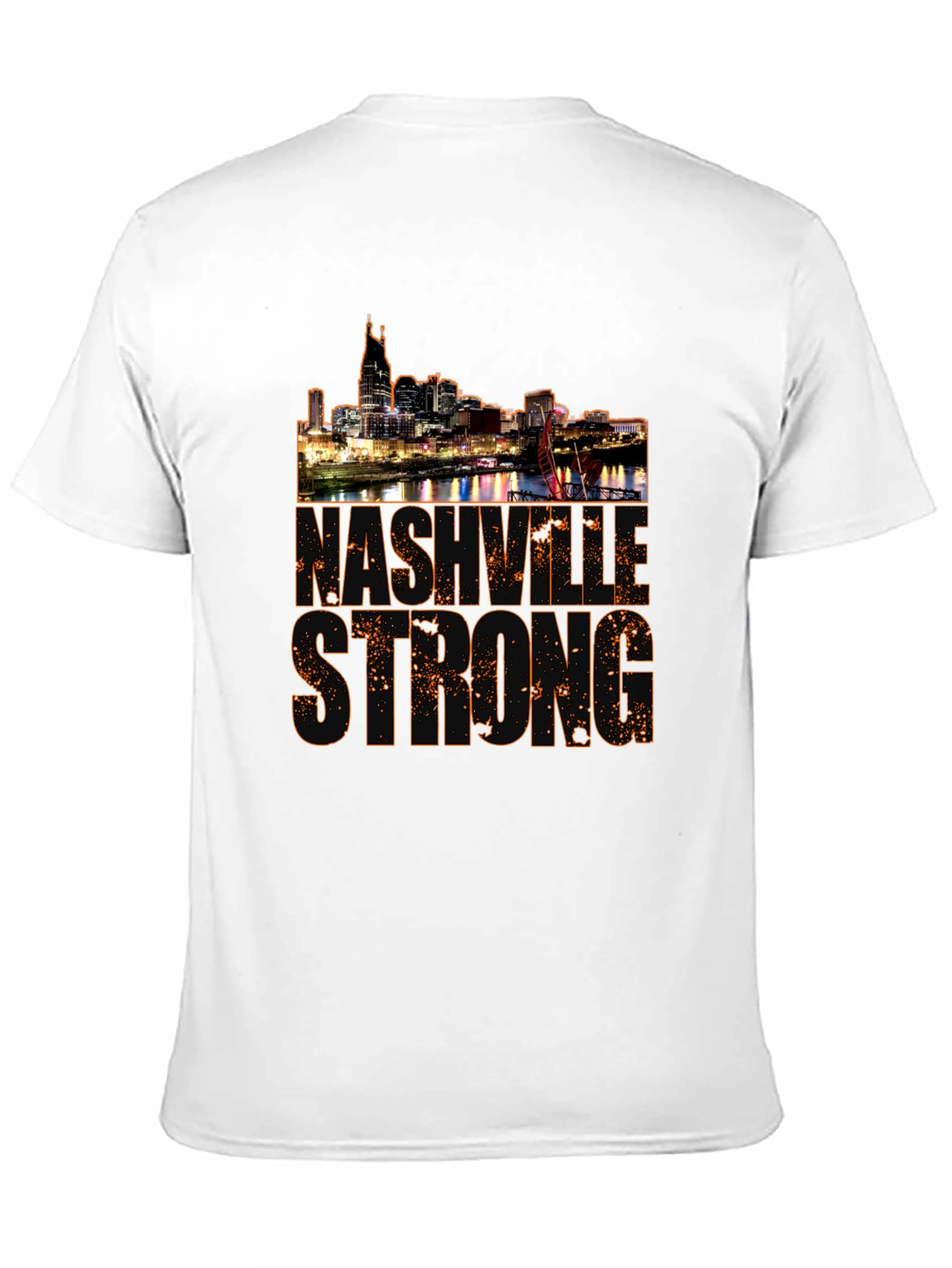 Nashville Strong Graphic Tee - Cityscape Black T-Shirt