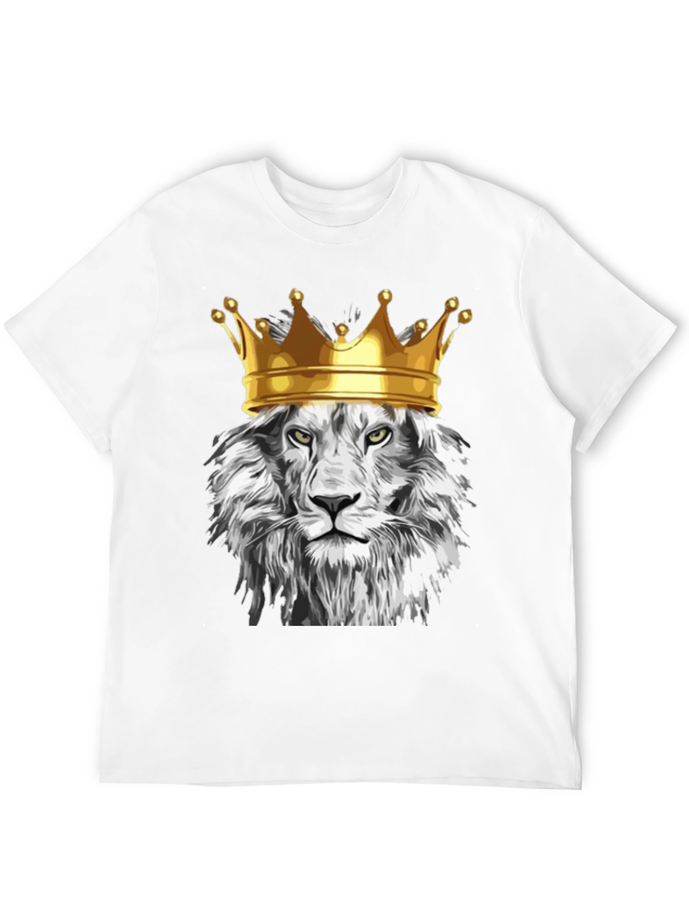 King Lion Graphic T-Shirt - Regal Animal Design