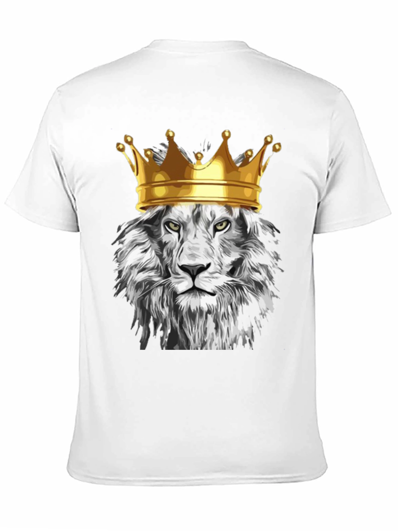 King Lion Graphic T-Shirt - Regal Animal Design