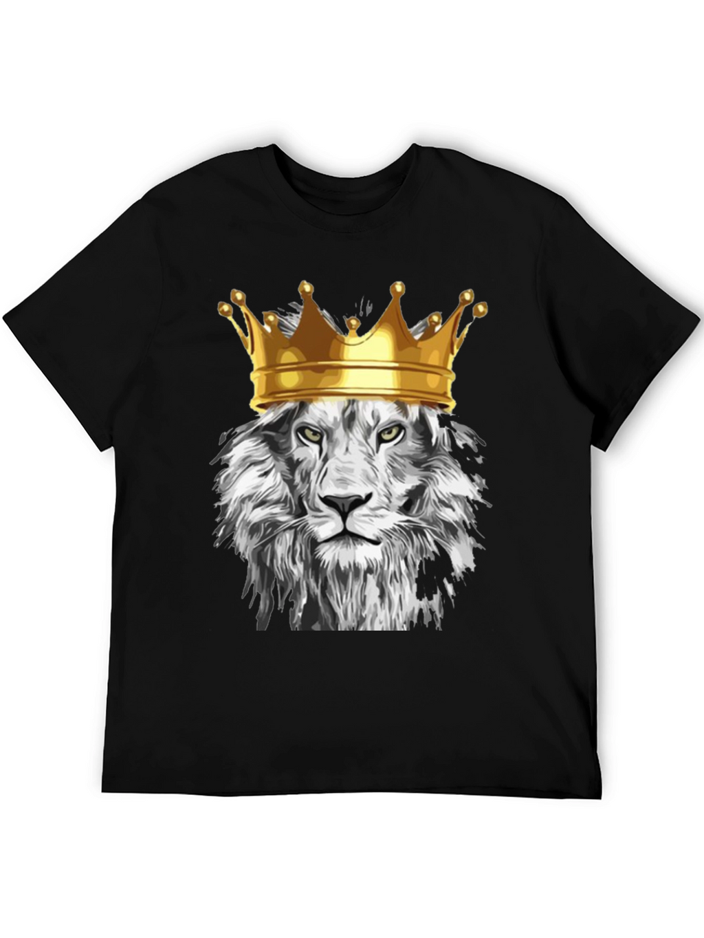 King Lion Graphic T-Shirt - Regal Animal Design