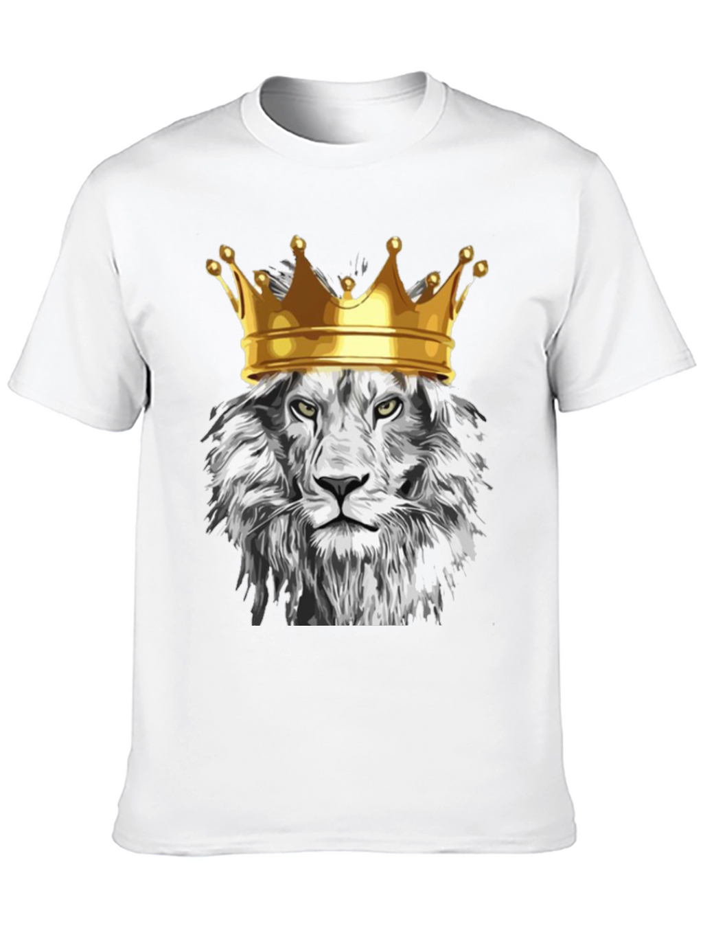 King Lion Graphic T-Shirt - Regal Animal Design