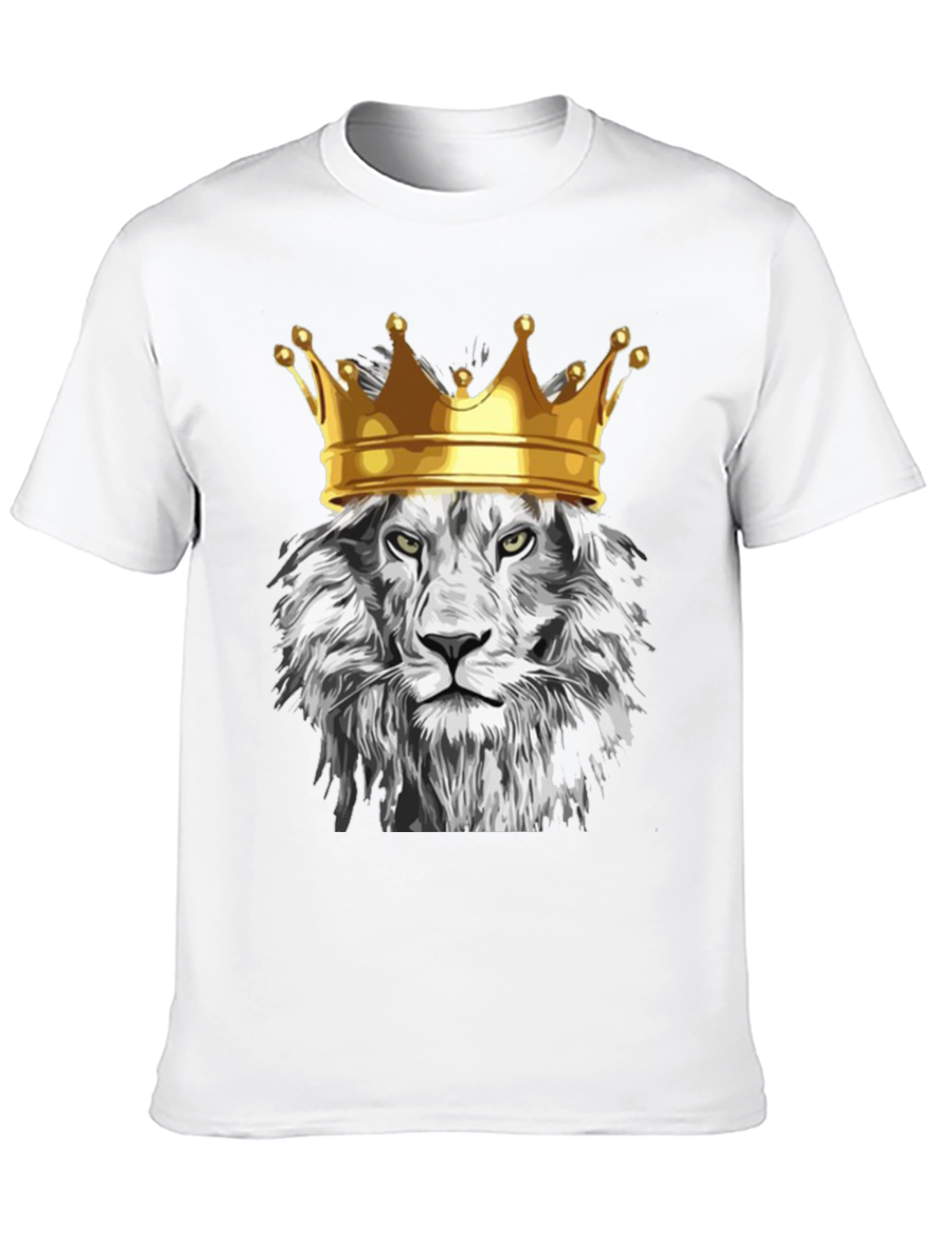 King Lion Graphic T-Shirt - Regal Animal Design