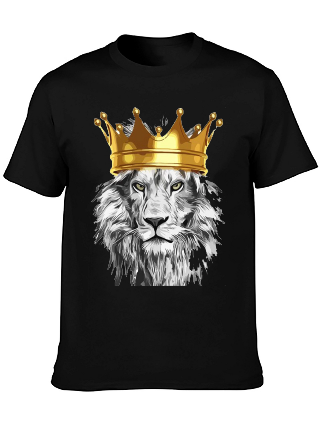 King Lion Graphic T-Shirt - Regal Animal Design