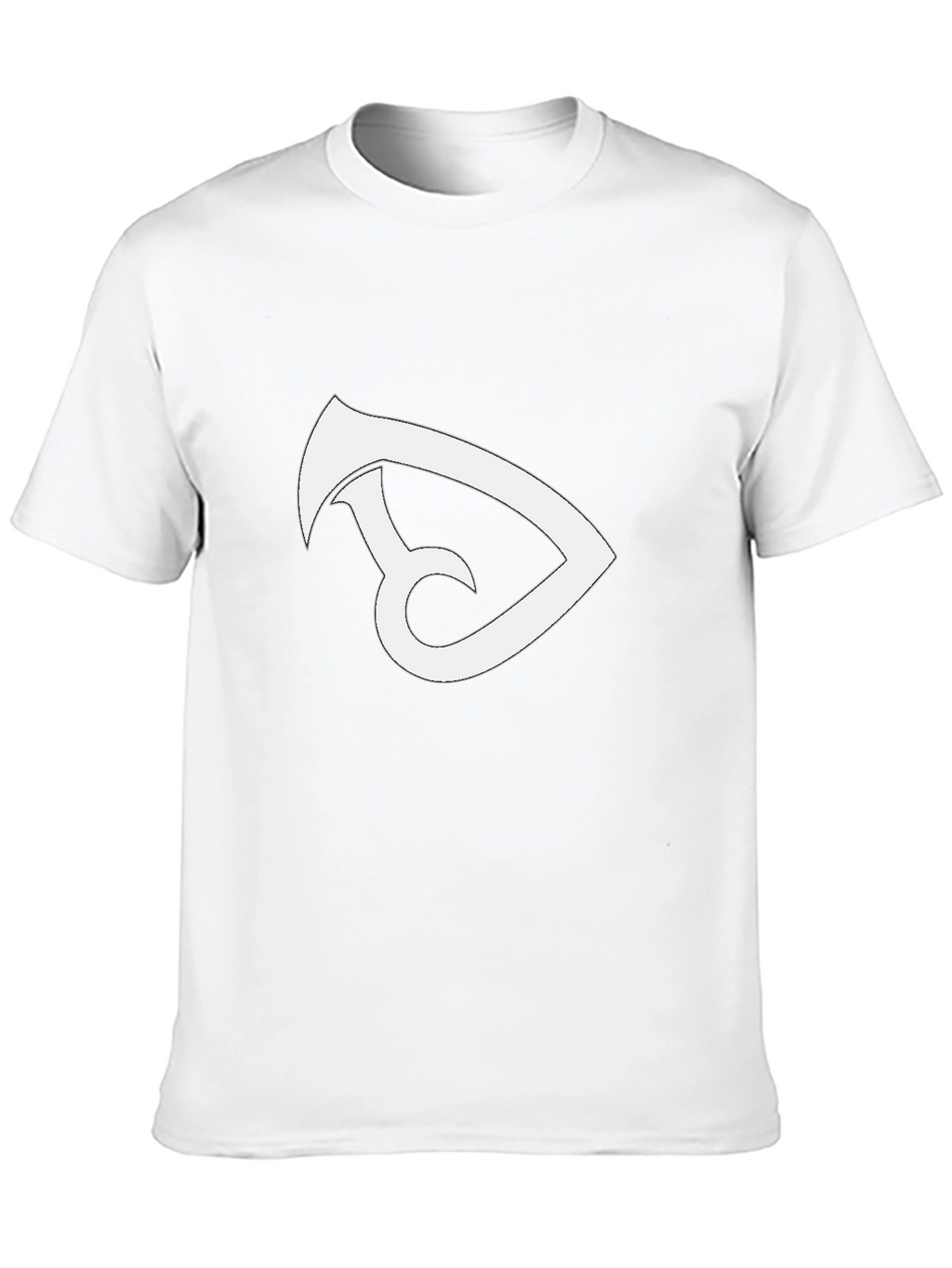 Black T-Shirt with White Abstract Design