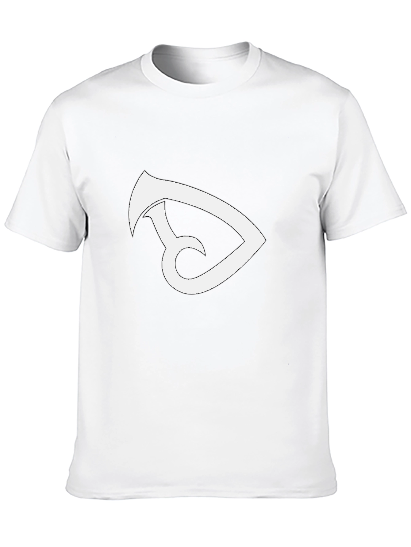 Black T-Shirt with White Abstract Design