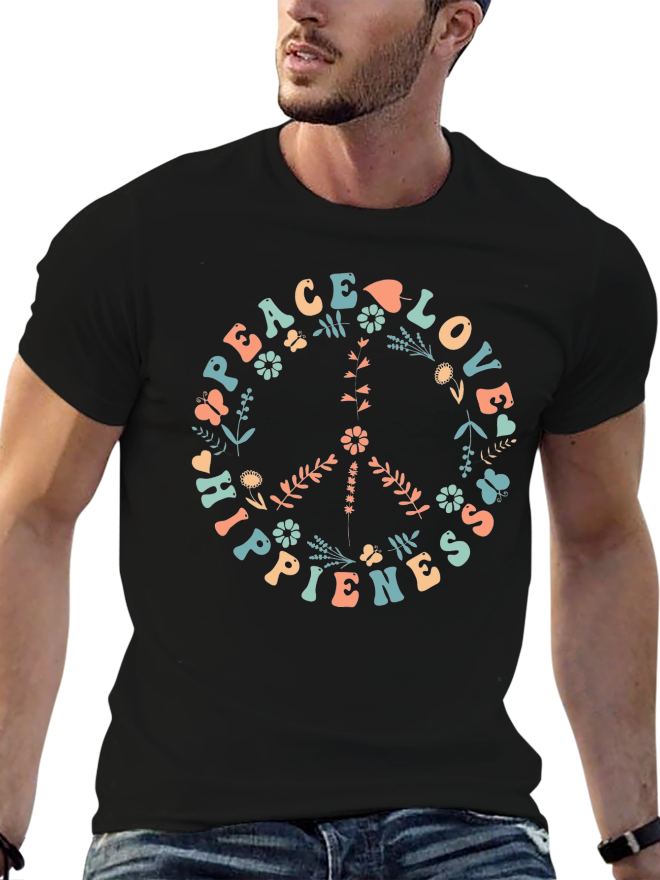 Peace Love Hippieness Graphic T-Shirt