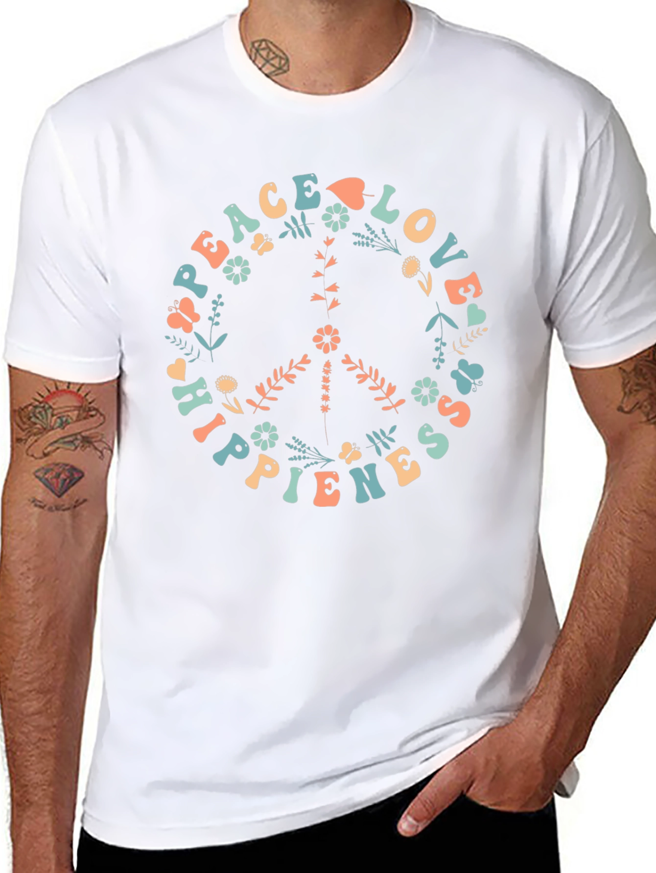 Peace Love Hippieness Graphic T-Shirt