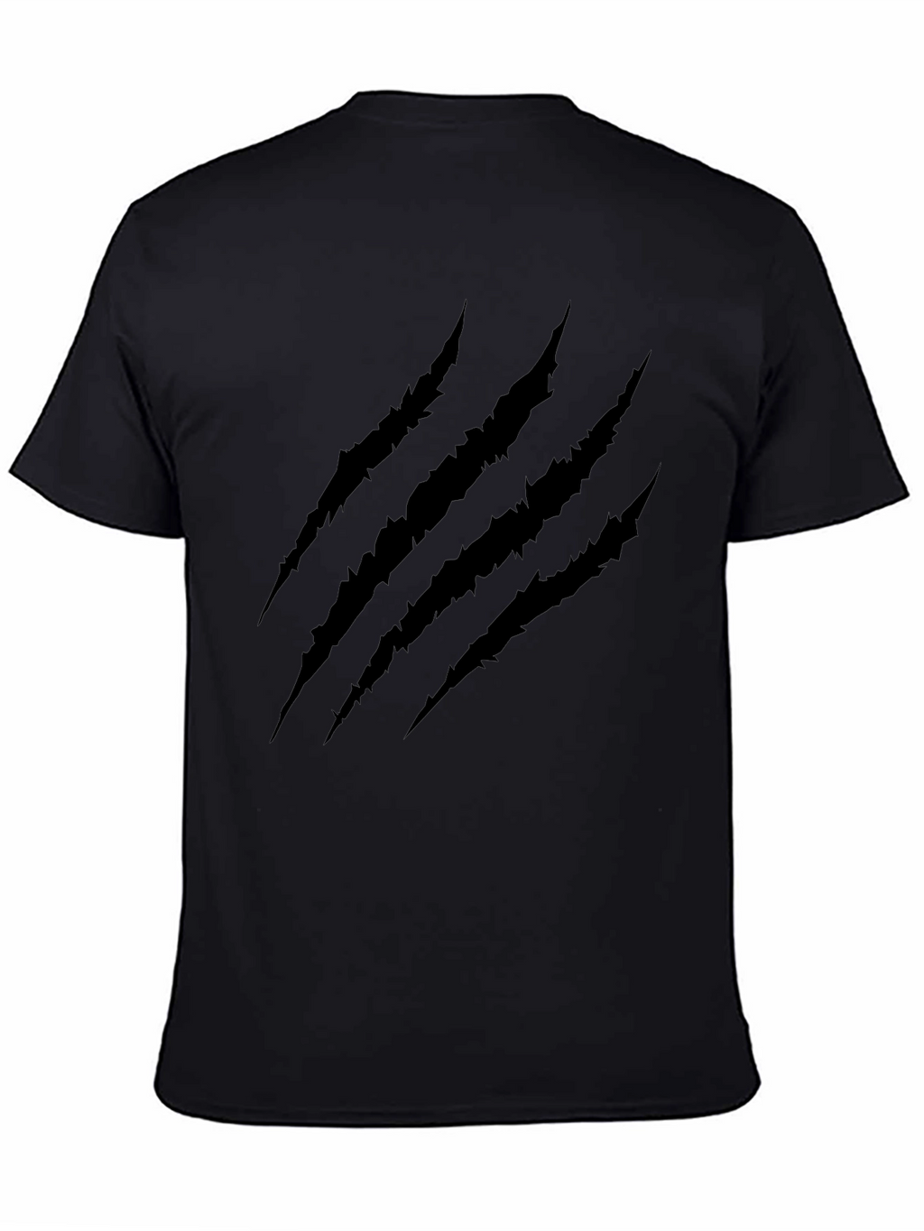 Claw Scratch Graphic Tee - Black Cotton Blend T-Shirt