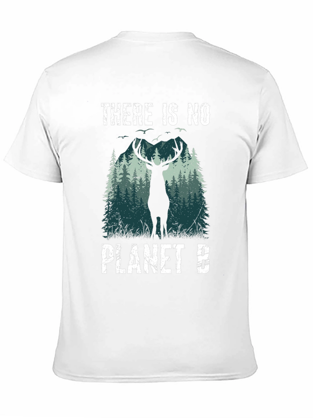 Eco-Friendly There Is No Planet B Deer Graphic T-Shirt