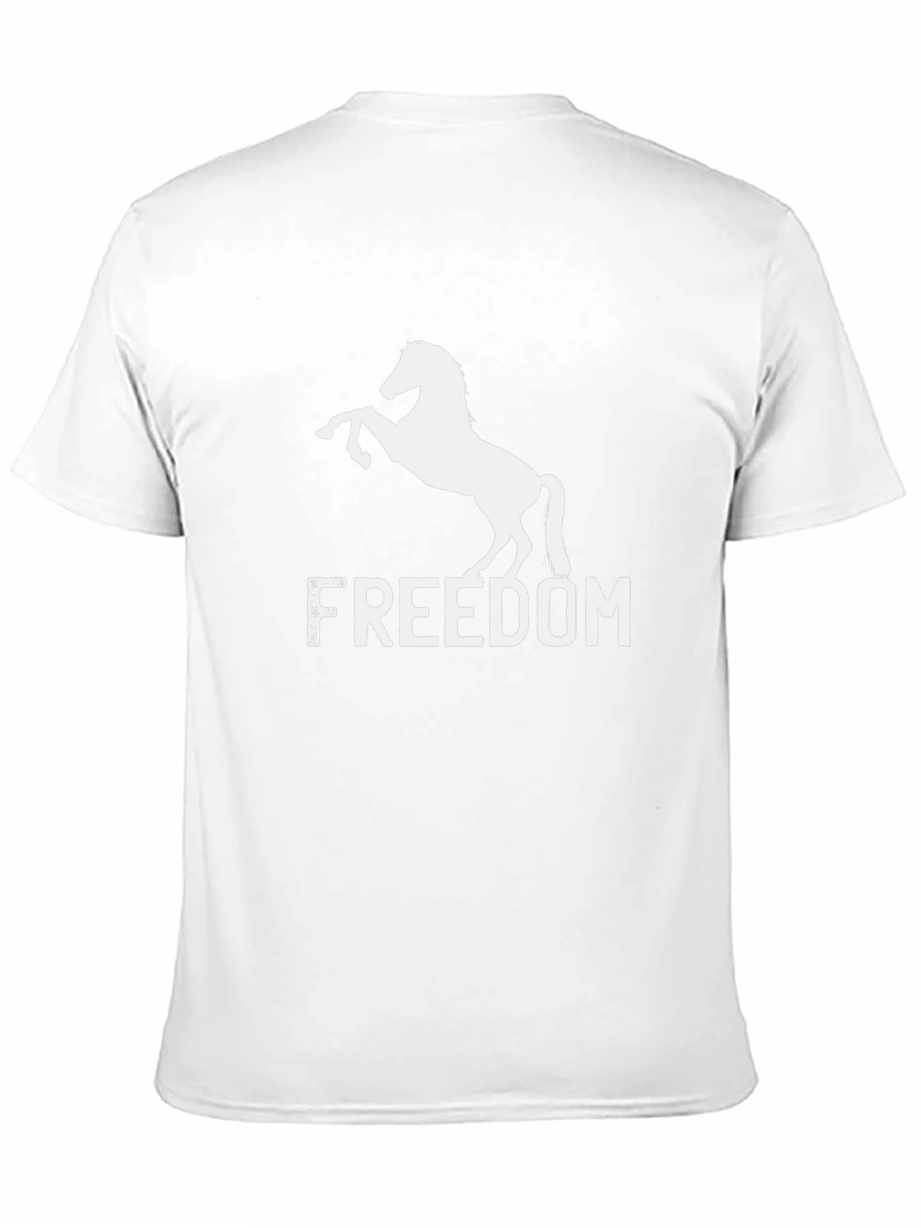 Freedom Horse Graphic T-Shirt - Black Cotton Tee