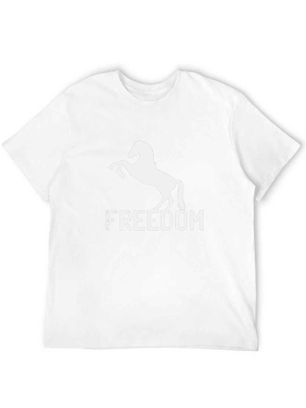 Freedom Horse Graphic T-Shirt - Black Cotton Tee