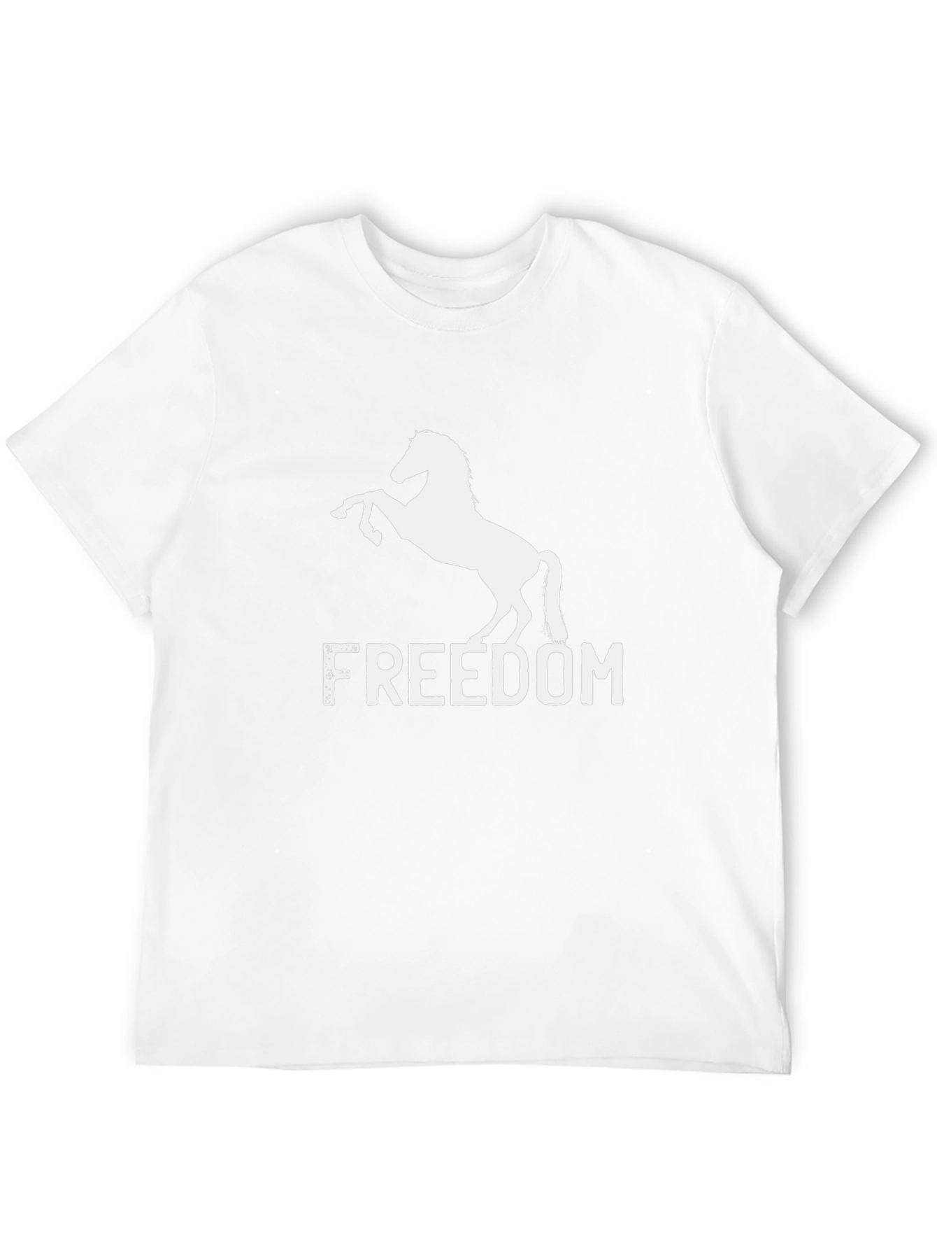 Freedom Horse Graphic T-Shirt - Black Cotton Tee