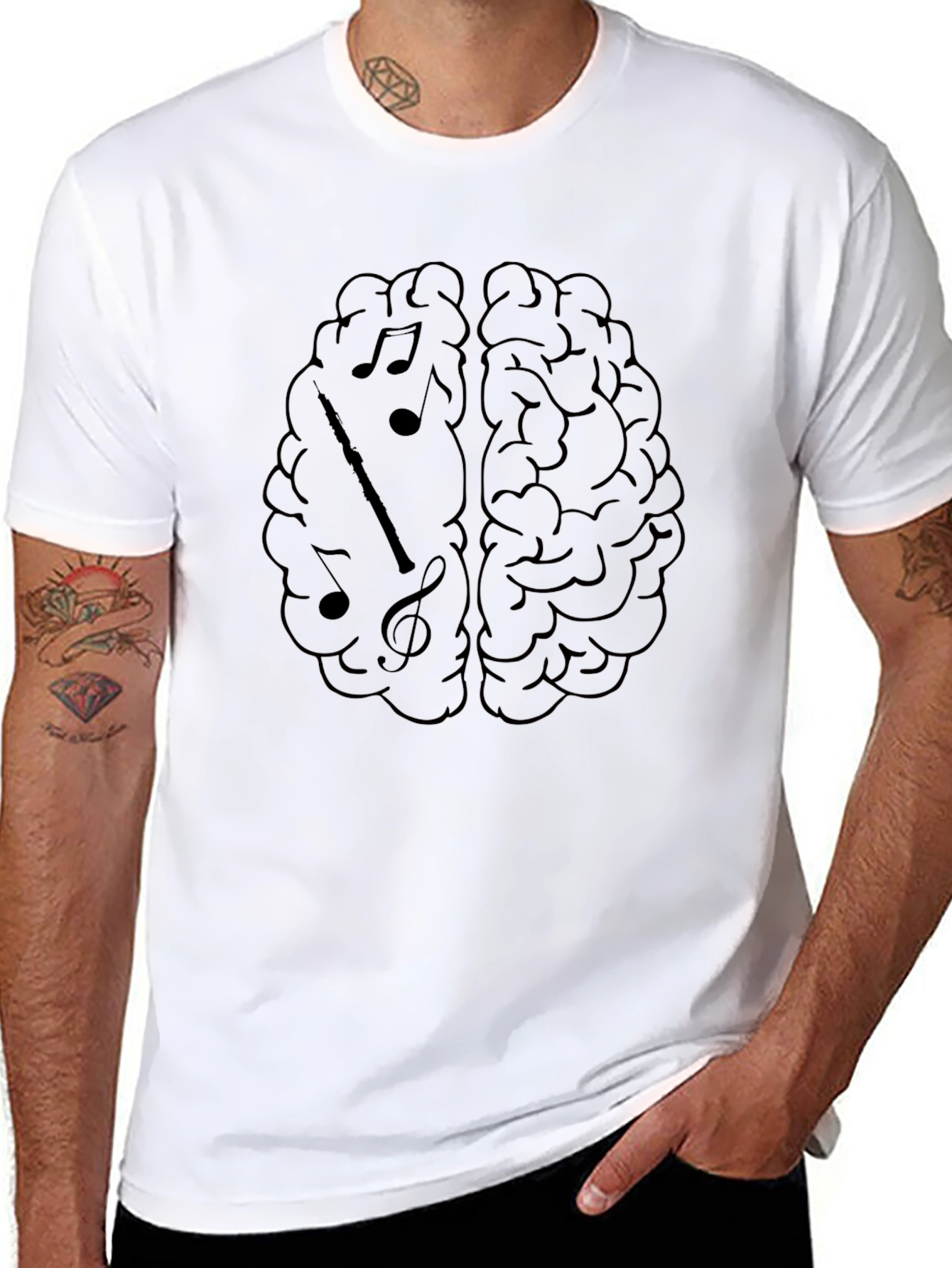 Musical Mind T-Shirt - Brain Graphic Tee