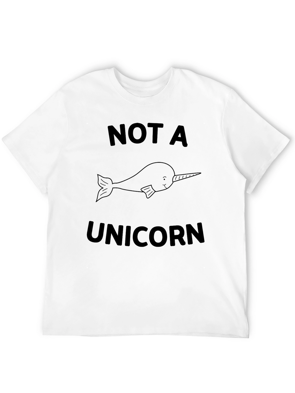 Not A Unicorn Narwhal Black T-Shirt