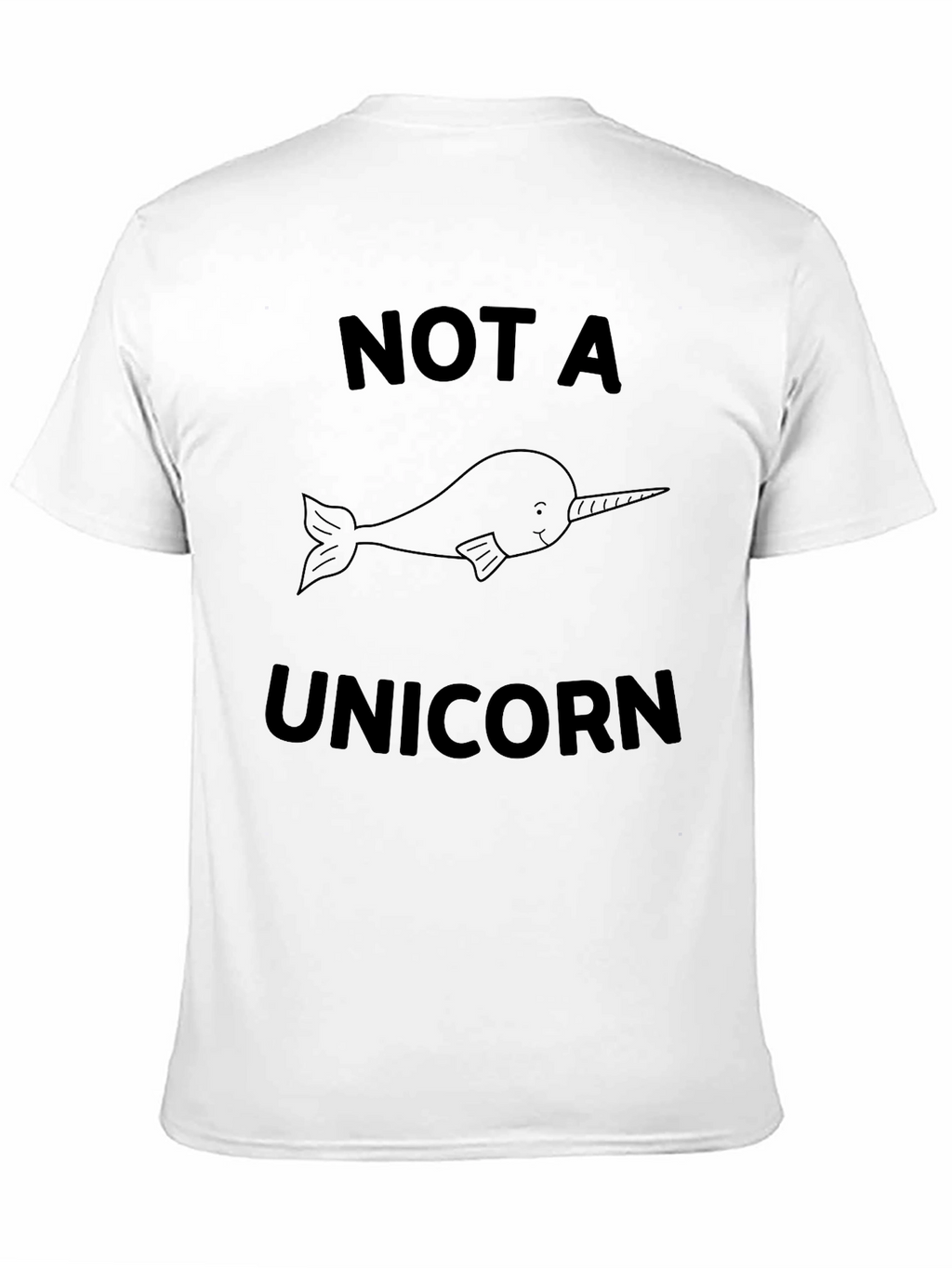 Not A Unicorn Narwhal Black T-Shirt