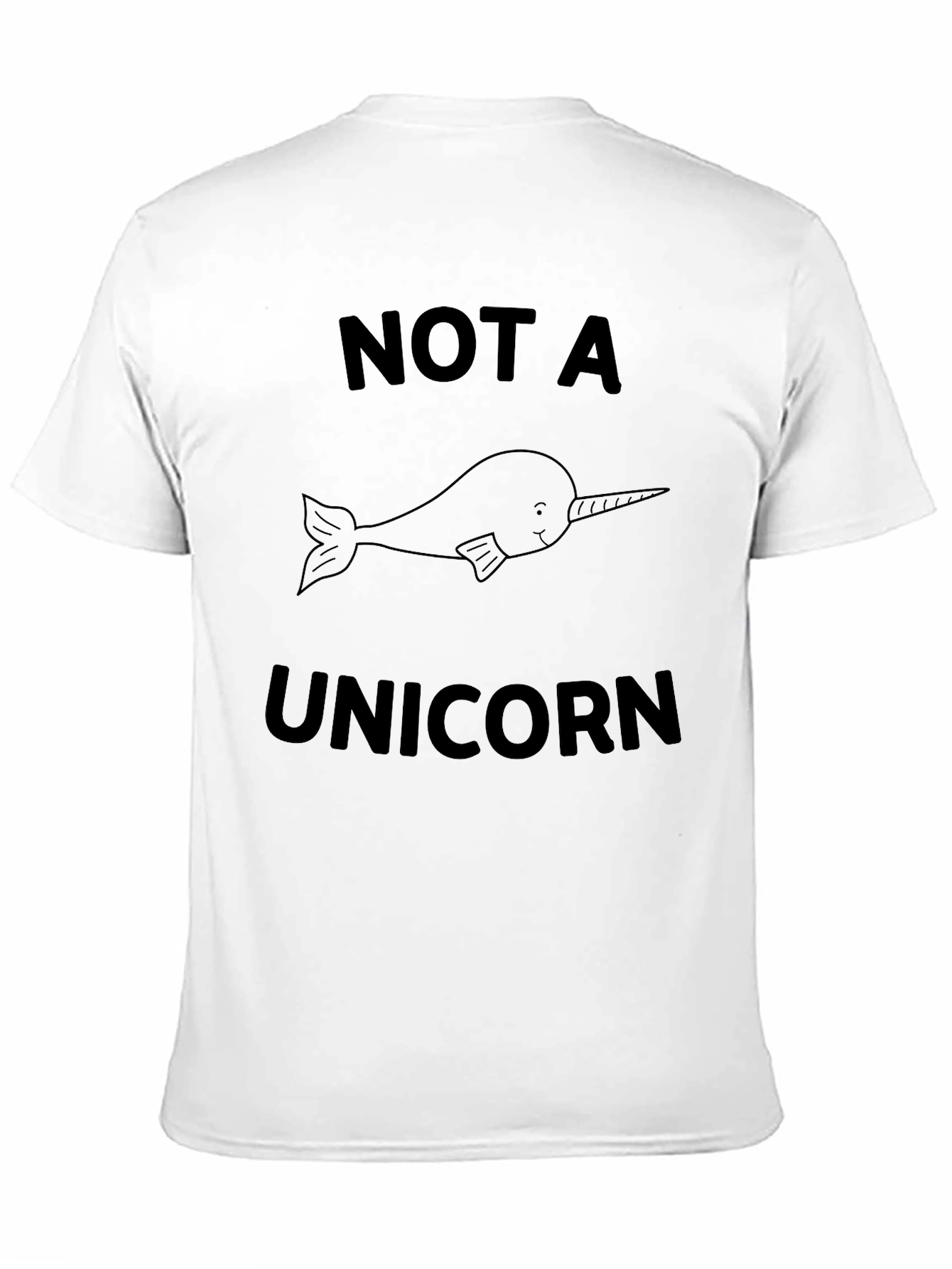 Not A Unicorn Narwhal Black T-Shirt