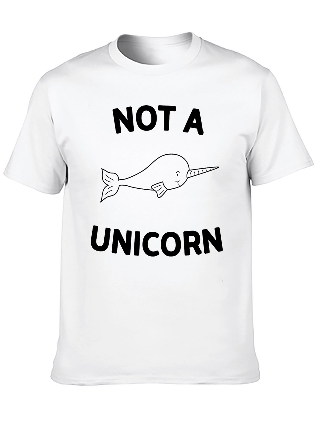 Not A Unicorn Narwhal Black T-Shirt