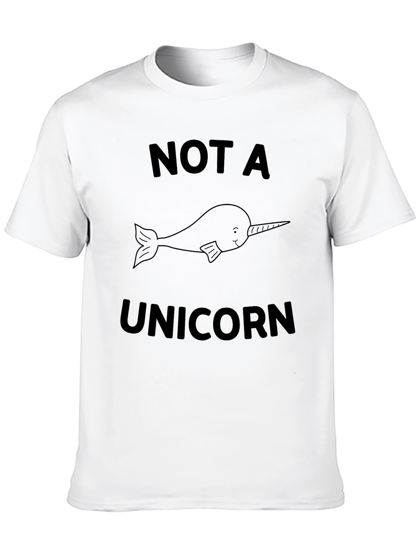 Not A Unicorn Narwhal Black T-Shirt